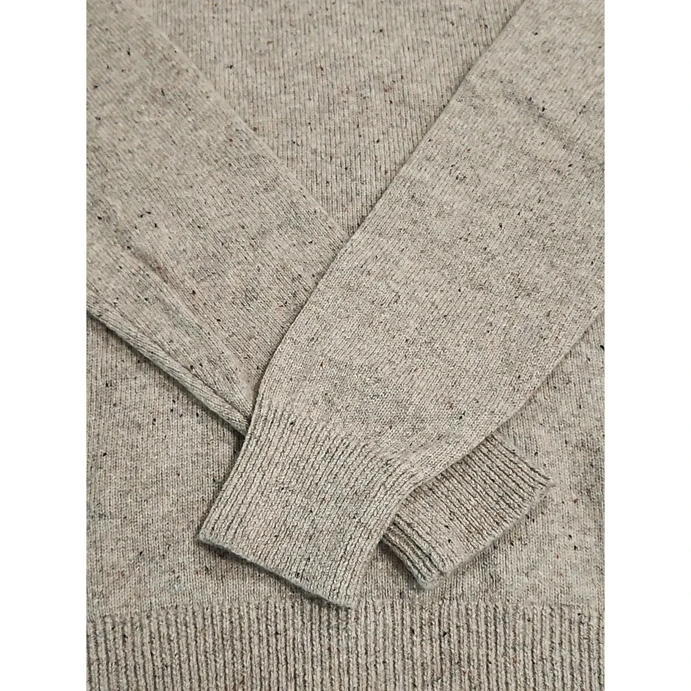 Flint and Tinder Huckberry Wool Sweater Mens M Beige 100% Extra Fine Merino Wool